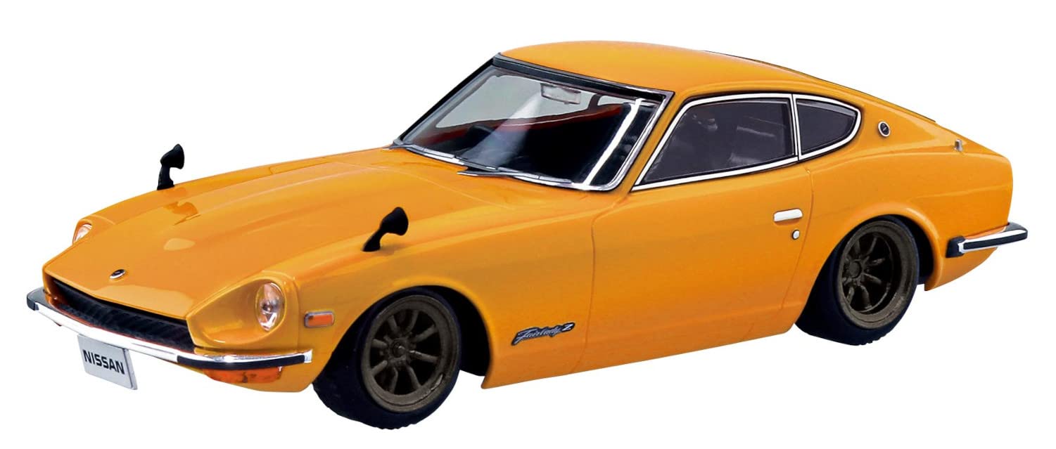 AOSHIMA - The Snap Kit 1/32 Nissan S30 Fairlady Z Custom Wheel - Safari Brown Plastic Model- Japan Figure Store - #1 Bring To You The Best Japanese Goods