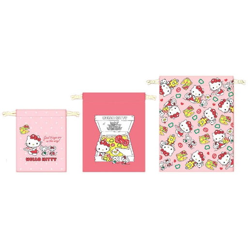 Marimocraft Sanrio Hello Kitty Drawstring Food Bag (L18Xh23Cm) Japan Srtz-066- Japan Figure Store - #1 Bring To You The Best Japanese Goods